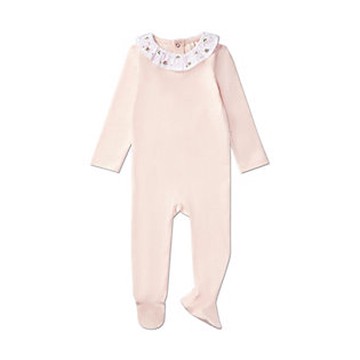 MiniMoi Flower Ruffle Collar Footie