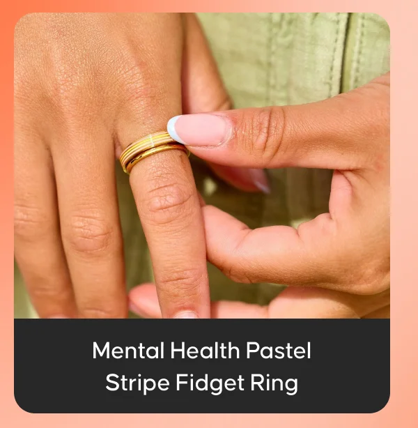 Mental Health Pastel Stripe Fidget Ring