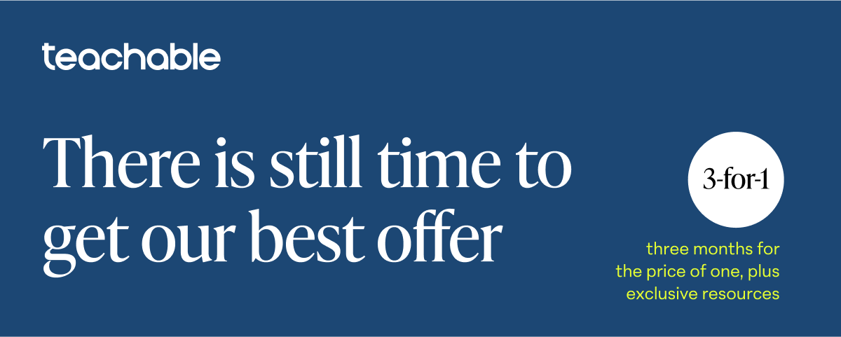 There is still time to get our best offer