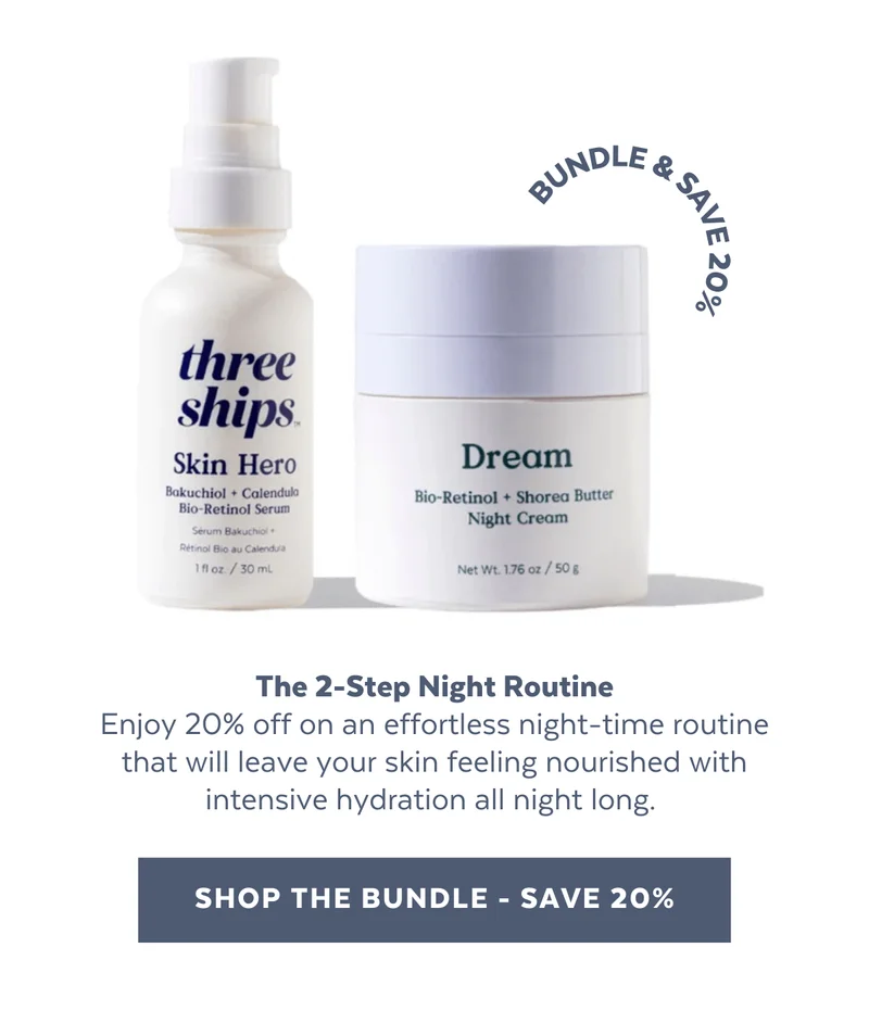 Shop the 2-step night routine bundle to save 20% on skin hero and dream