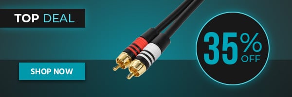 Top Deal 35% | Monoprice 25ft Premium 2 RCA Plug/2 RCA Plug