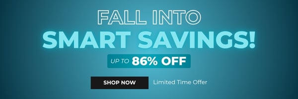 Fall Into Smart Savings! up to 86% Off Limited Time Offer Shop Now