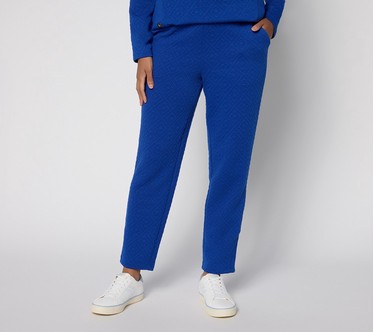 Denim & Co. Active Petite Patterned Jacquard Ankle Pants