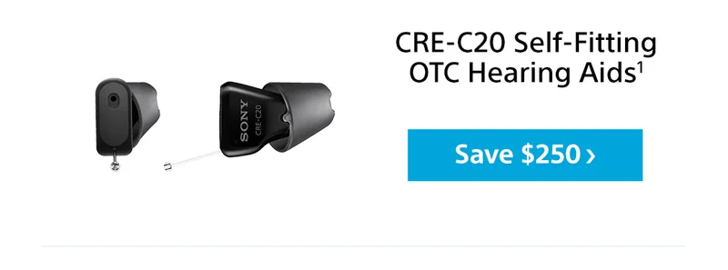 CRE-C20 Self-Fitting OTC Hearing Aids1 Save $250