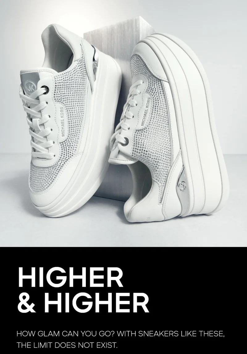 HIGHER & HIGHER HOW GLAM CAN YOU GO? WITH SNEAKERS LIKE THESE, THE LIMIT DOES NOT EXIST.