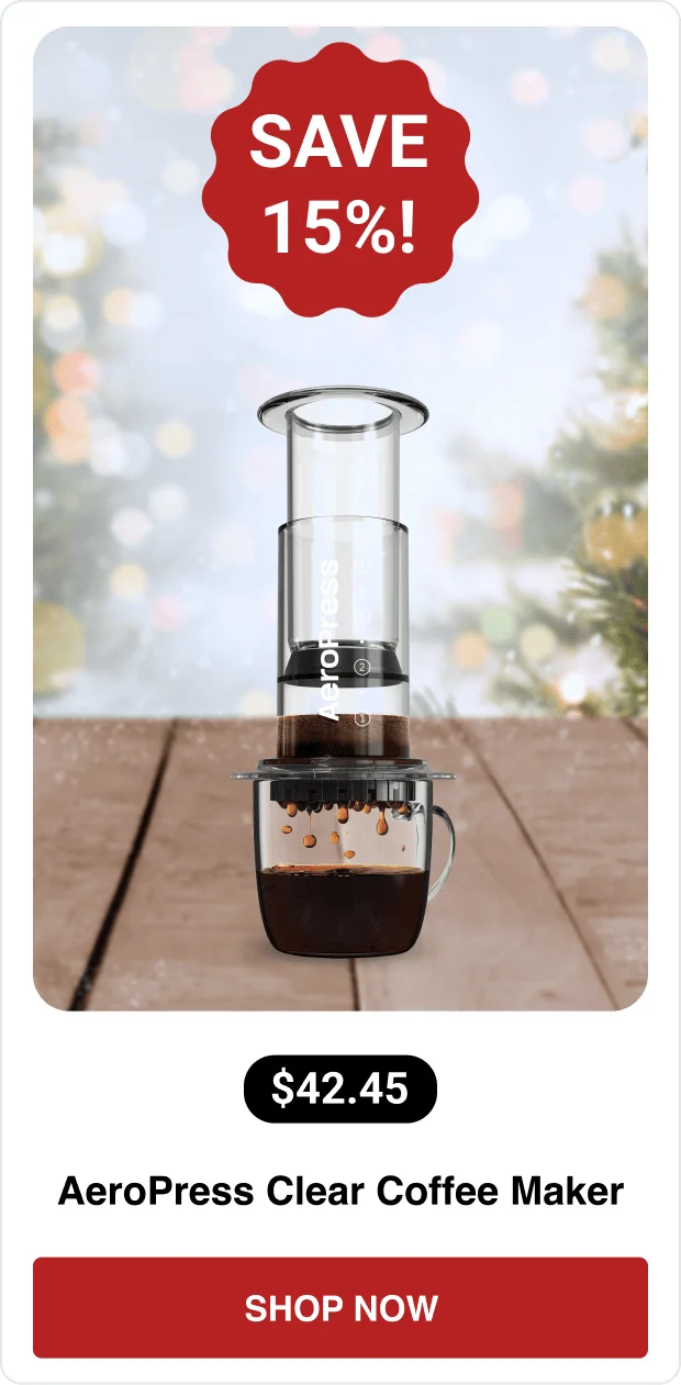 AeroPress Clear Coffee Maker - $42.45 - SHOP NOW