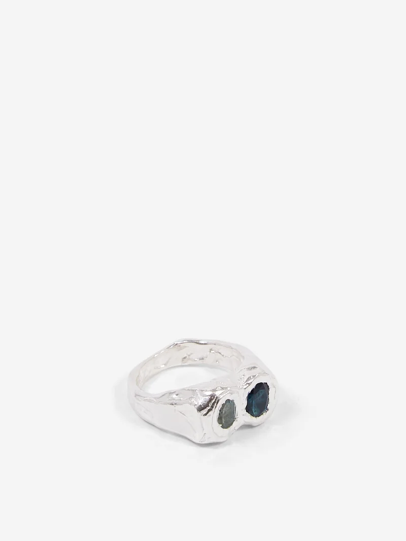 Image of Simuero Buzo Ring - Silver/Sky Blue Topaz