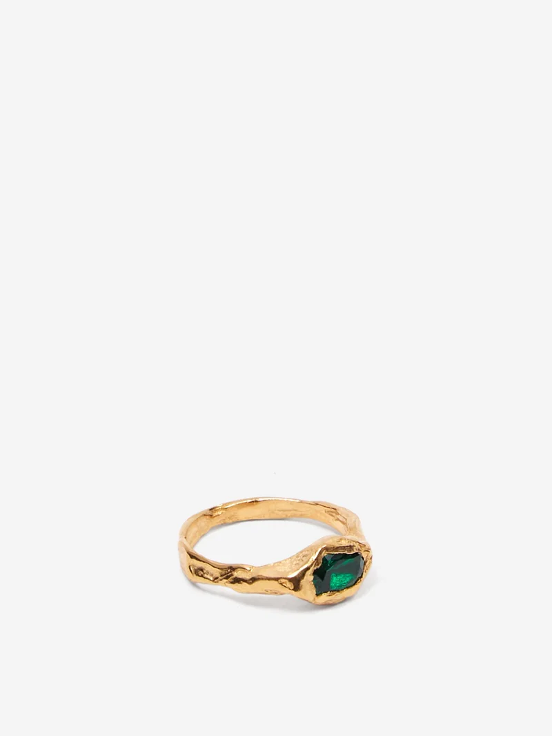 Image of Simuero Faro Ring - Gold/Green