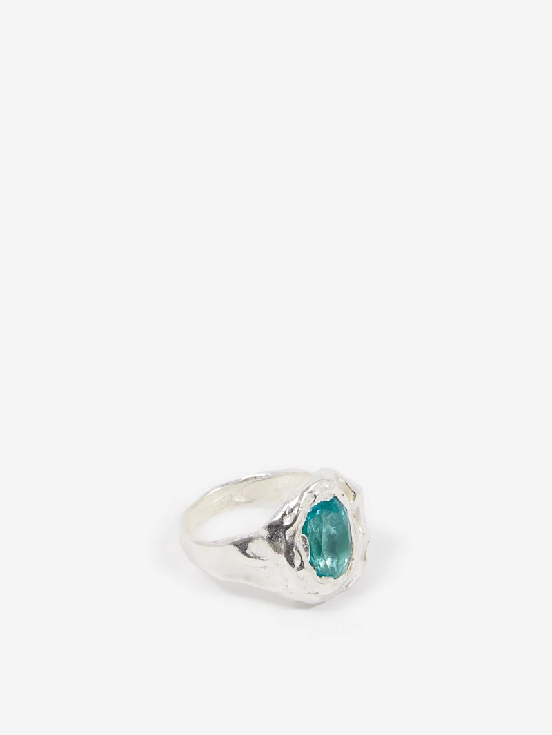 Image of Simuero Lago Ring - Silver/Sky blue Topaz