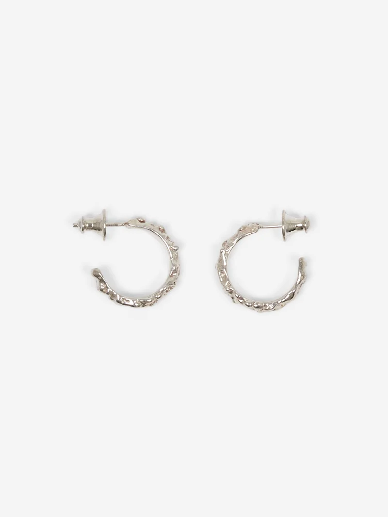 Image of Faris Roca Small Hoops - Silver