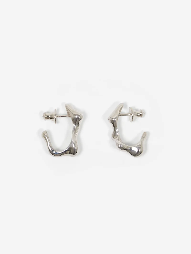 Image of Faris Small Seep Hoop - Silver