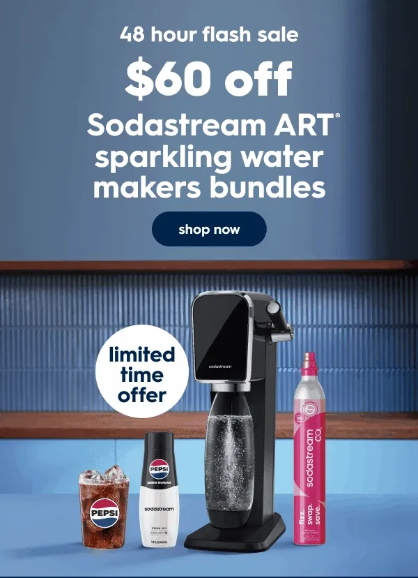 $60 off ART Sparkling Water Makers