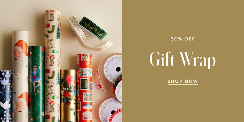 30% Off Holiday Gift Wrap