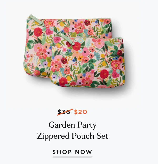 Shop Garden Party Zippered Pouch Set