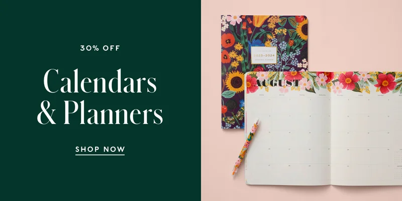 30% Off Calendars & Planners