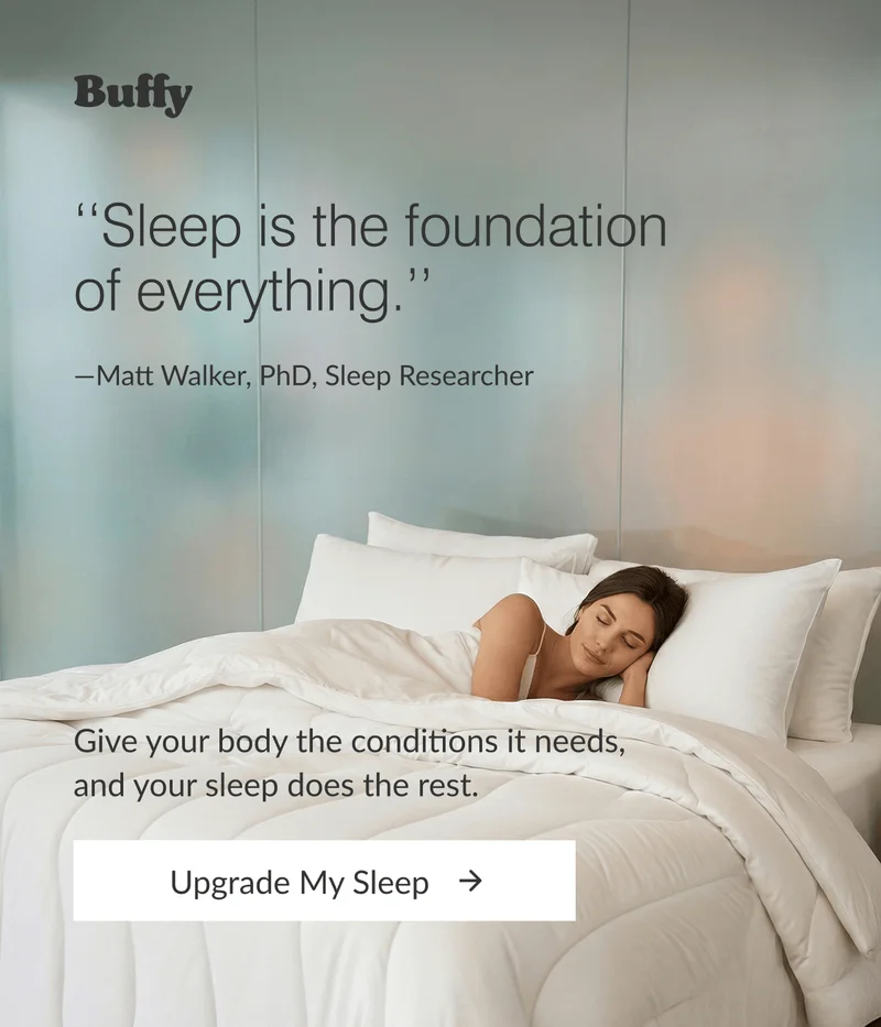 Cooler sleep starts here with Buffy bedding that keeps hot sleepers cool.