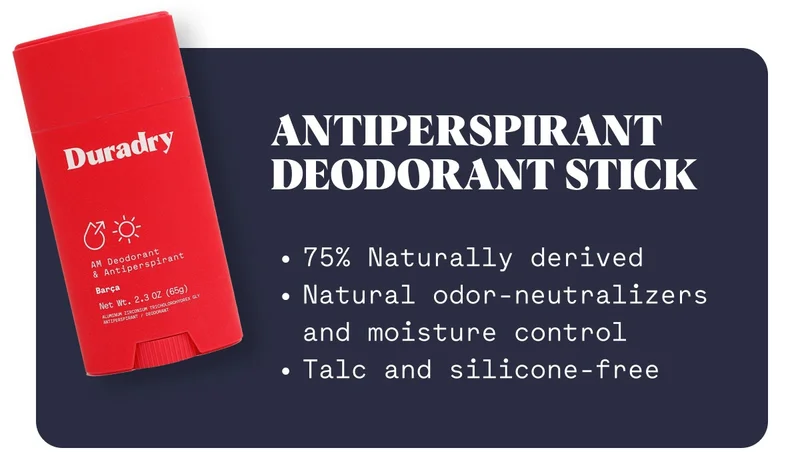 Antiperspirant Deodorant Stick 75% Naturally derived Natural odor-neutralizers and moisture control Talc and silicone-free