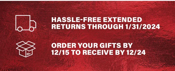 Order by 12/15 to receive by 12/24