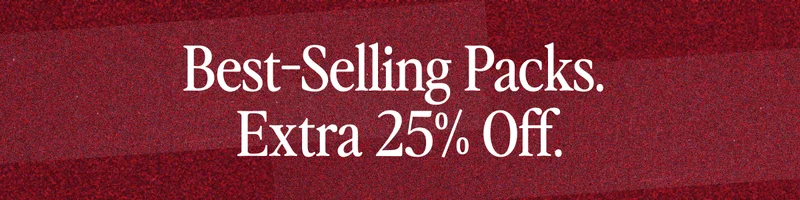 Best-Selling Packs. Extra 25% Off.
