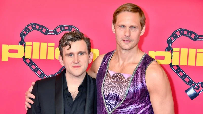 BERLIN, GERMANY - MARCH 20: Harry Melling and Alexander Skarsgard attend the %22Pillion%22 special screening at Kino International on March 20, 2026 in Berlin, Germany. (Photo by Tristar Media/Getty Images)