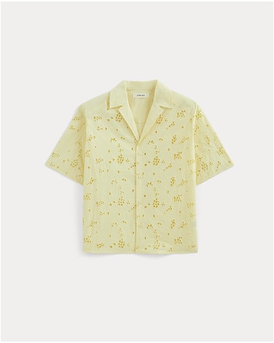 [Image]The Eyelet Camp Shirt | Light Yellow