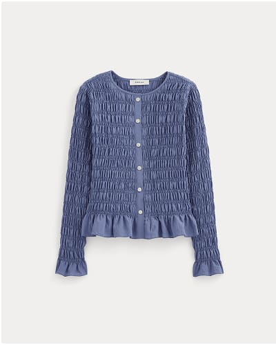 [Image]The Smocked Cardigan | Blue Dusk