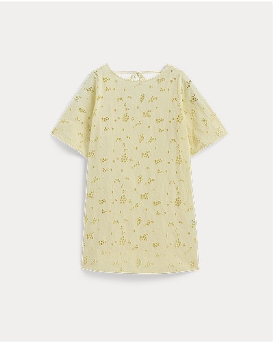 [Image]The Eyelet Mini Shift Dress | Light Yellow