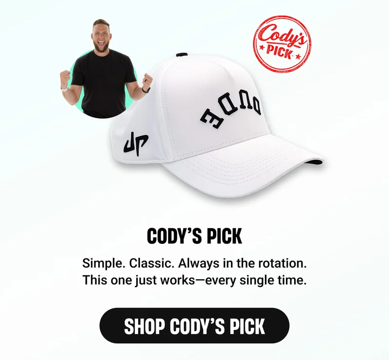 The DUDE Hat — White / Black | Simple. Classic. Always in the rotation. This one just works—every single time. -  Shop Cody’s Pick