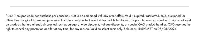 Memorial Day Flash Sale Terms and Conditions
