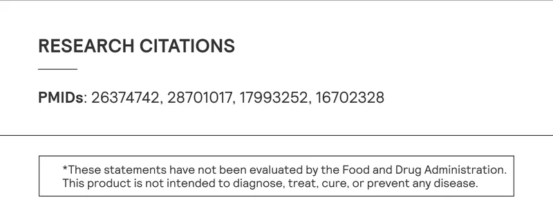 These statements have not been evaluated by the Food and Drug Administratoin. This product is not intended to diagnose, treat, cure, or prevent any disease.
