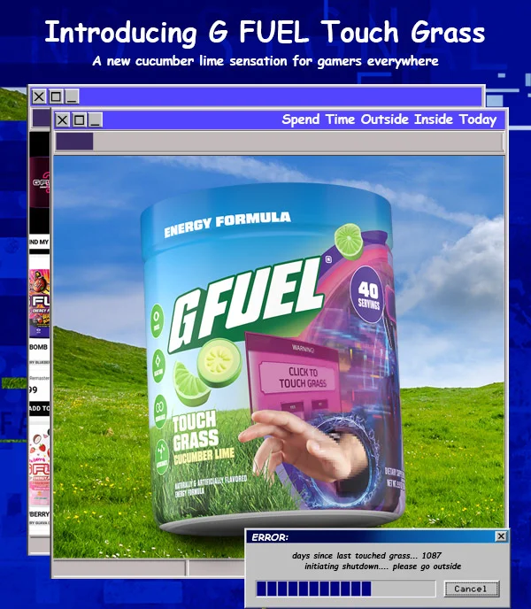 Introducing G FUEL Touch Grass