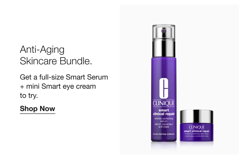Anti-Aging Skincare Bundle. | Get a full-size Smart Serum + mini Smart eye cream to try. | Shop Now