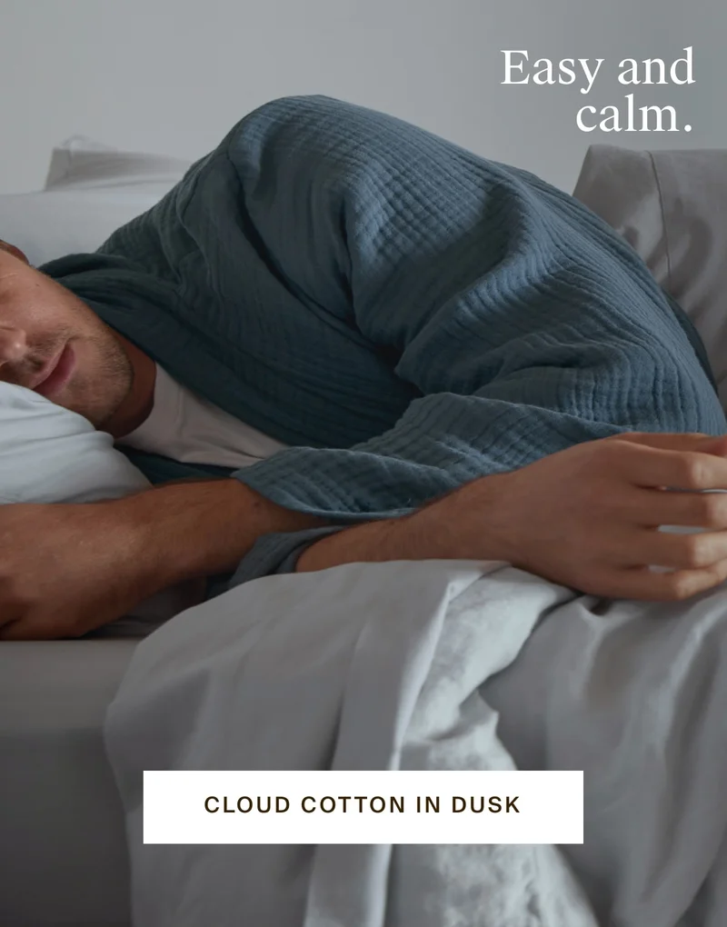 Easy and calm. Shop cloud cotton in dusk.