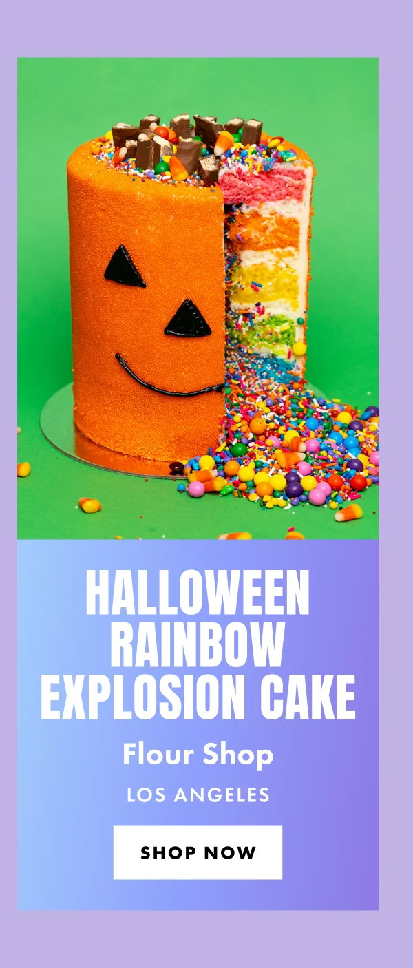 Flour Shop - Halloween Vanilla Rainbow Explosion® Cake Flour Shop - Halloween Vanilla Rainbow Explosion® Cake