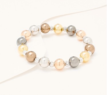 David Markstein Bronze Premiere Beaded Stretch Bracelet