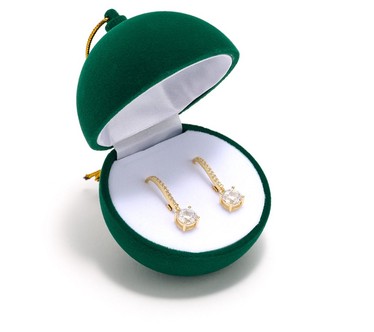 Diamonique Classics Rose Cut Leverback Earrings w/ Box