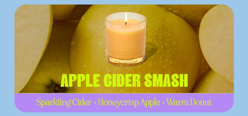 apple cider smash sparkling cider • honeycrisp apple • warm donut