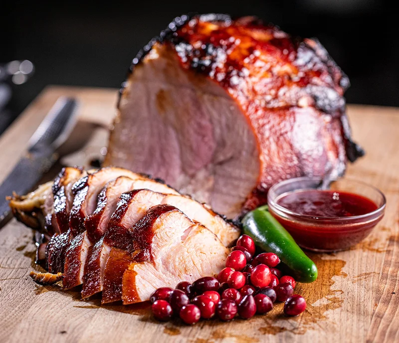 image of the Cranberry Jalapeño Glazed Ham