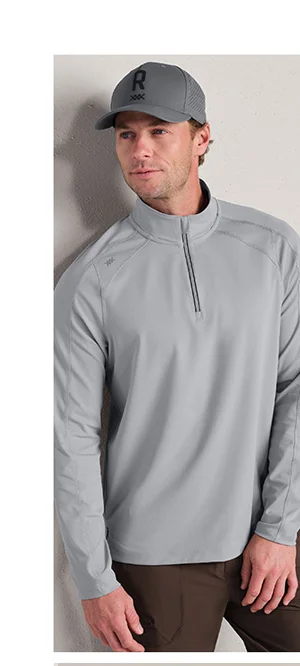 Rise 1/4 Zip: Steel Gray