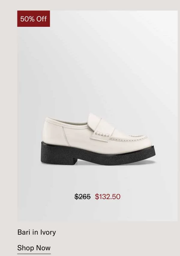 50% off. Bari in Ivory- Shop Now