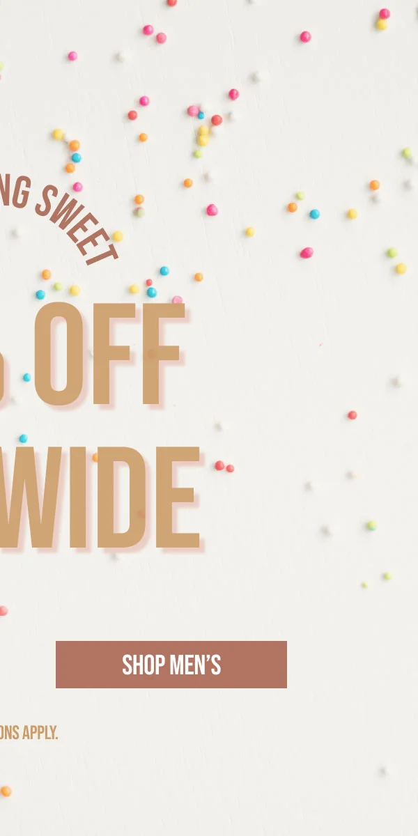 Up to 50% off Sitewide Shop Men's