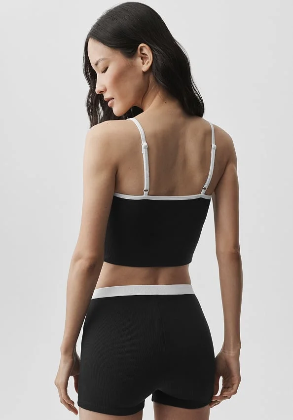 goddess ribbed high waist first pick short