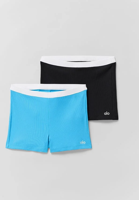 goddess ribbed high waist first pick short