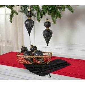 Set of (4) 9.5" Starry Night Ornaments w/Bags by Valerie