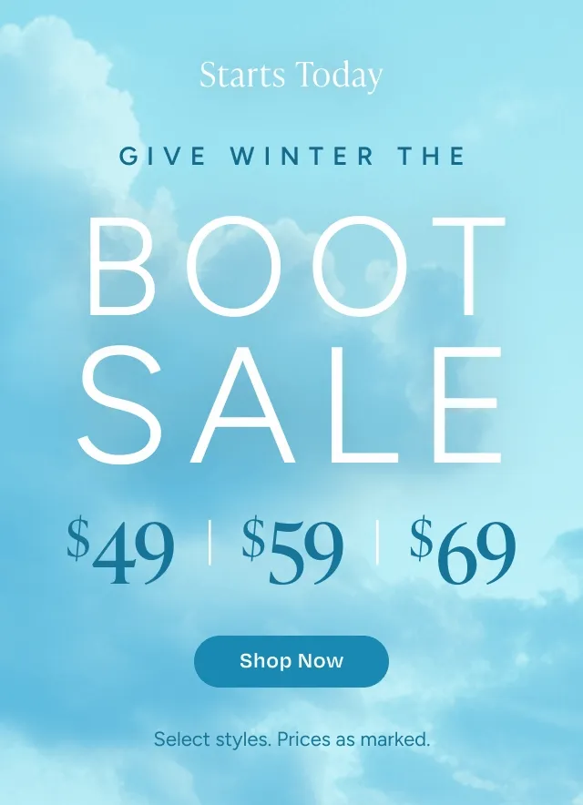 Stars Today | Give Winter The Boot Sale - GIF