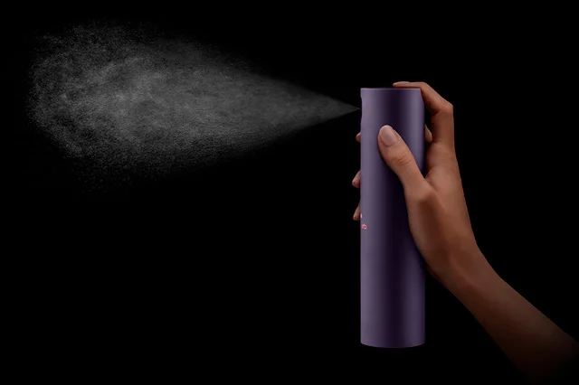 Dyson Chitosan Multi-use styling spray dispenses a fine mist
