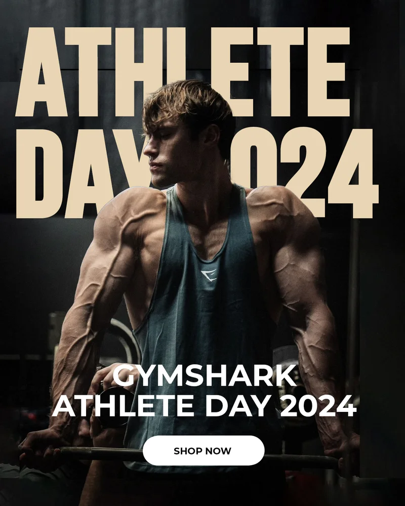 GYMSHARK ATHLETE DAY 2024. SHOP NOW.