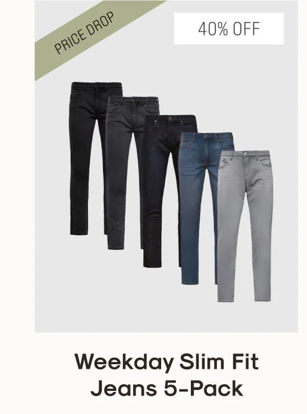 Weekday Slim Fit Jeans 5-Pack