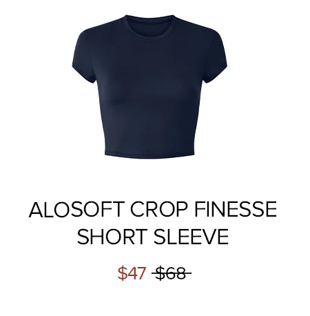 ALOSOFT CROP FINESSE SHORT SLEEVE