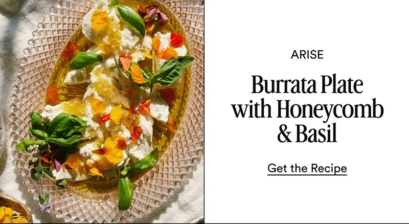 Burrata Plate with Honeycomb & Basil